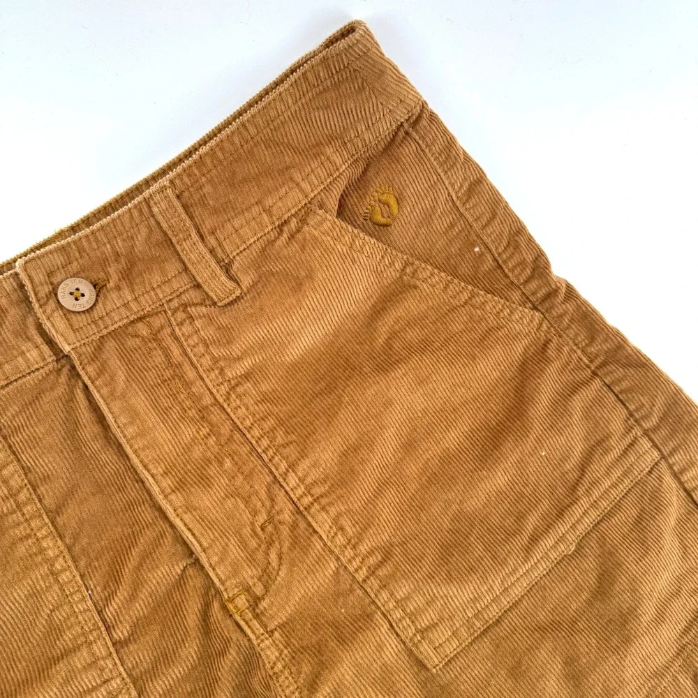 Hang Ten Corduroy Shorts Womens 6 Brown Retro Surf Carpenter Pockets 70s Indie